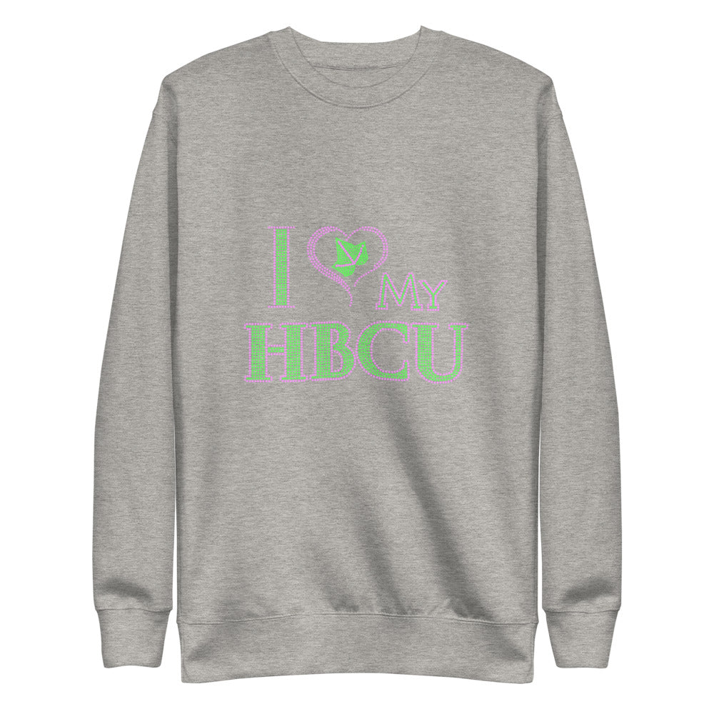 HBCU LOVE Pink and Green Unisex Premium Sweatshirt