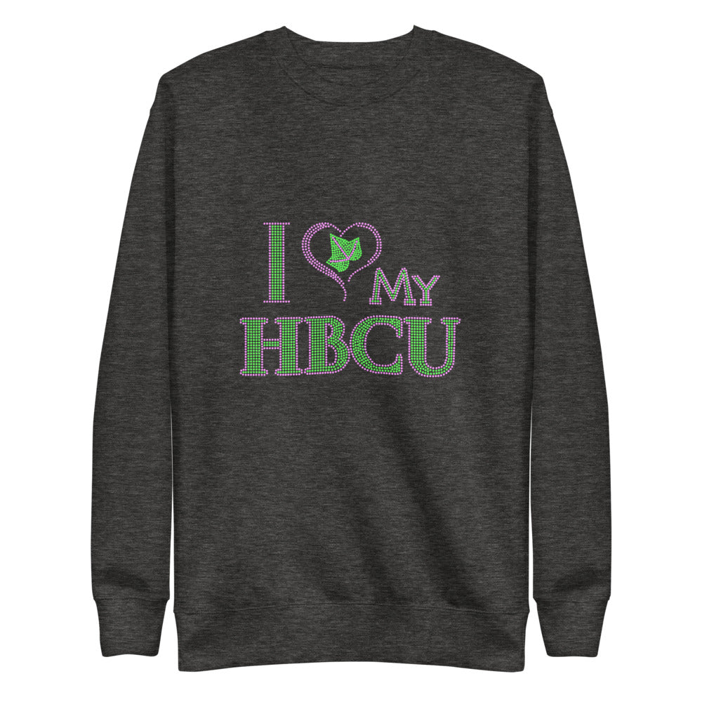 HBCU LOVE Pink and Green Unisex Premium Sweatshirt