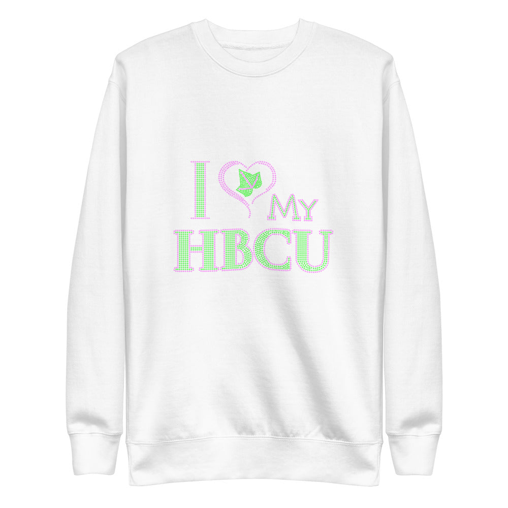 HBCU LOVE Pink and Green Unisex Premium Sweatshirt