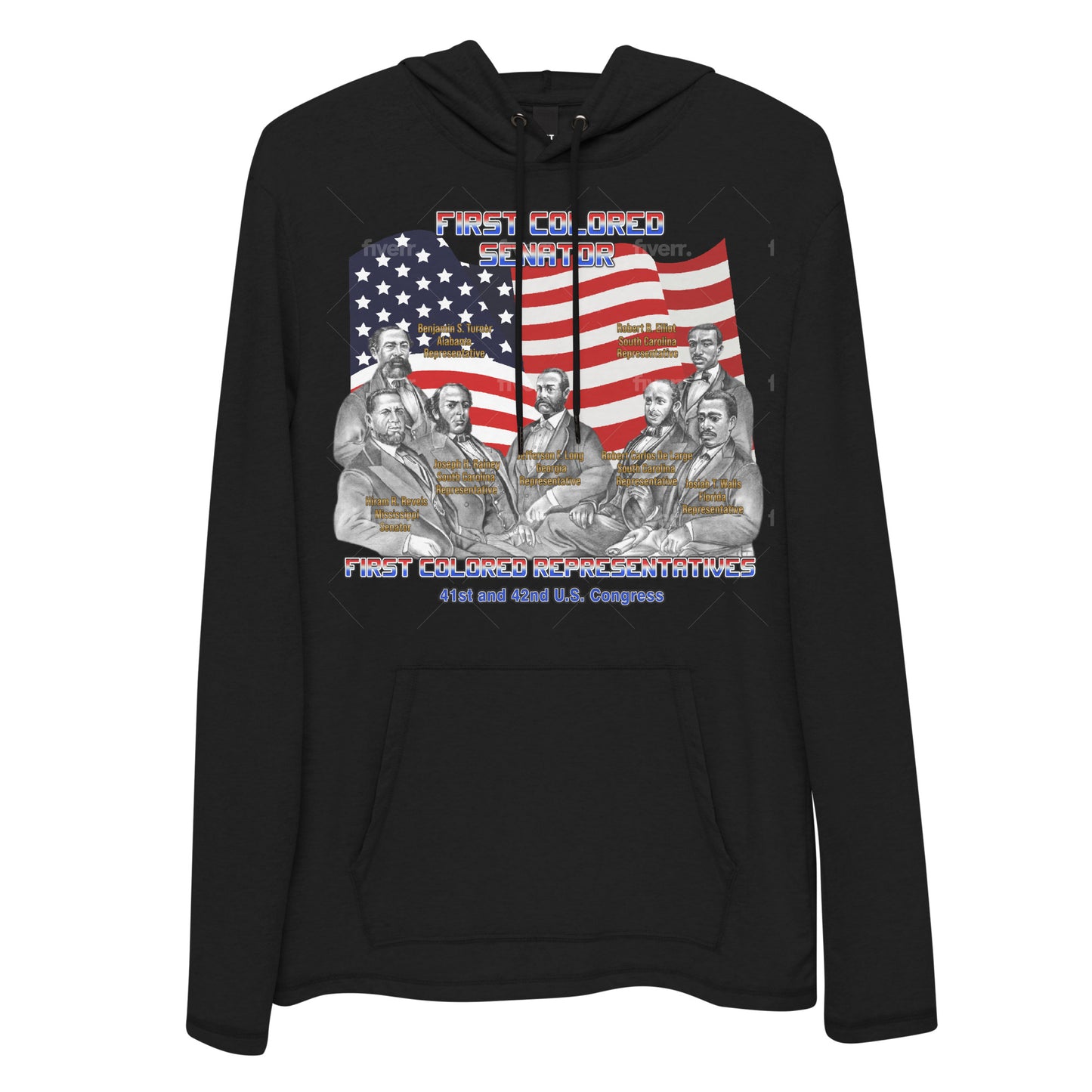 First Colored Senator and Representatives Unisex Lightweight Hoodie