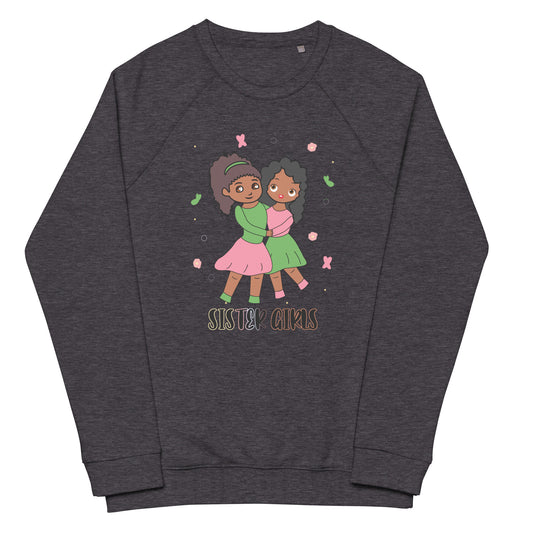 Legacy Collection Sister Girls Unisex Organic Raglan Sweatshirt