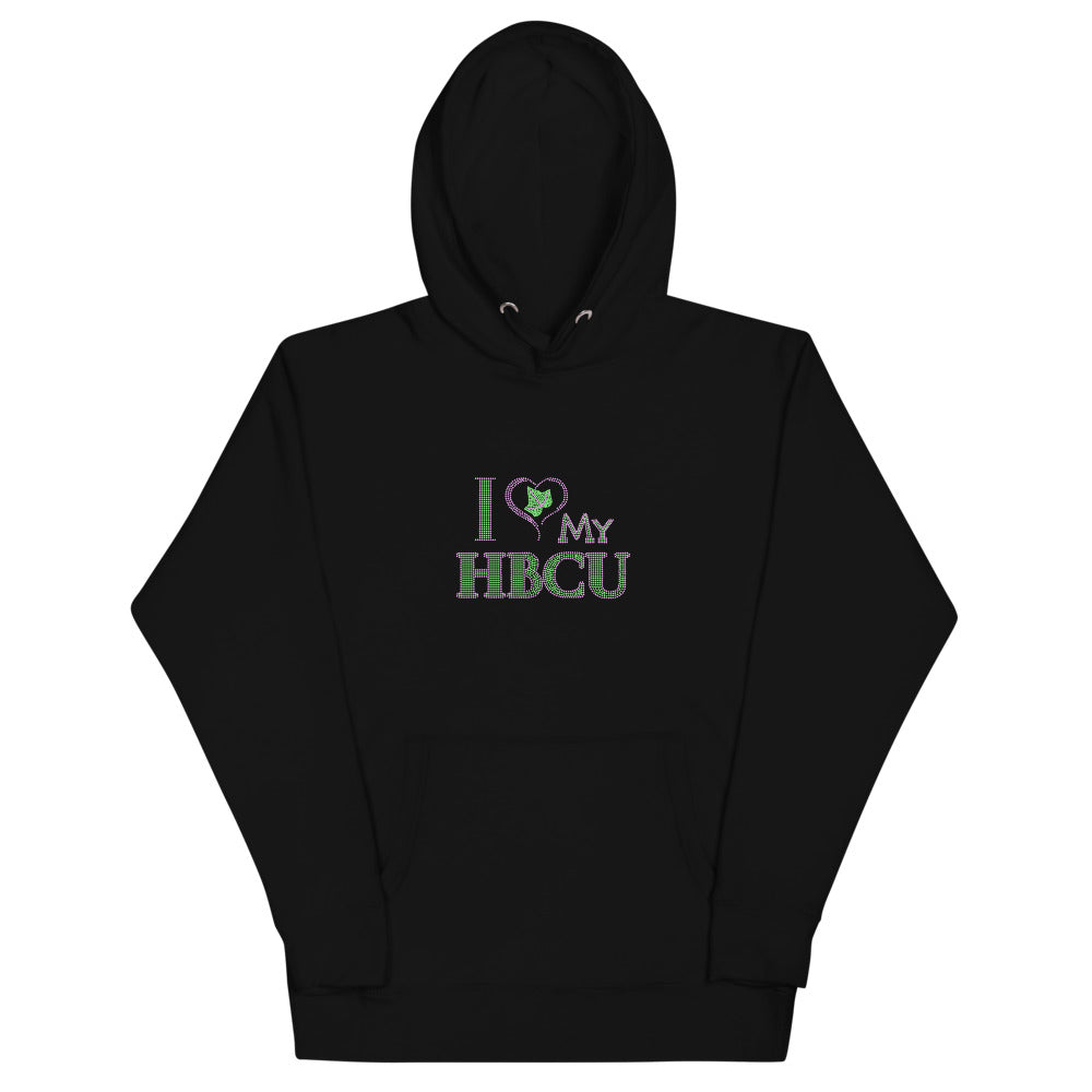 HBCU LOVE Pink and Green Premium Unisex Hoodie