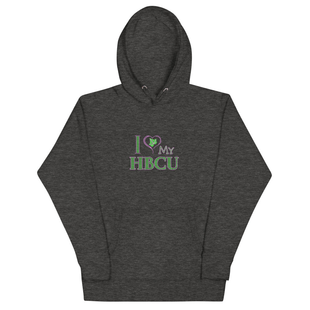 HBCU LOVE Pink and Green Premium Unisex Hoodie