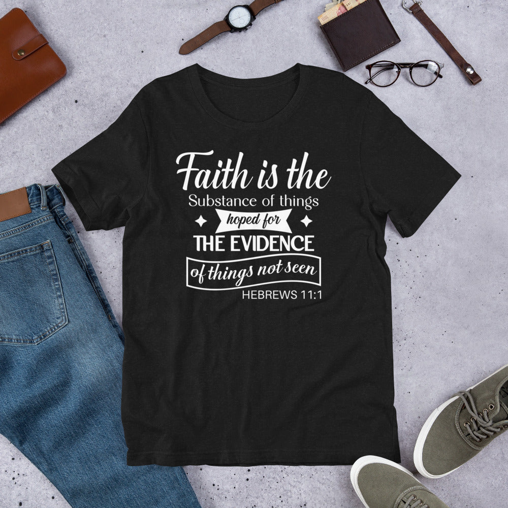 Inspirational Hebrews 11:1 Unisex Short Sleeve T-Shirt