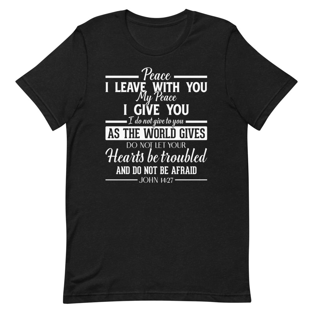 Inspirational John 14:27 Unisex Short Sleeve T-Shirt