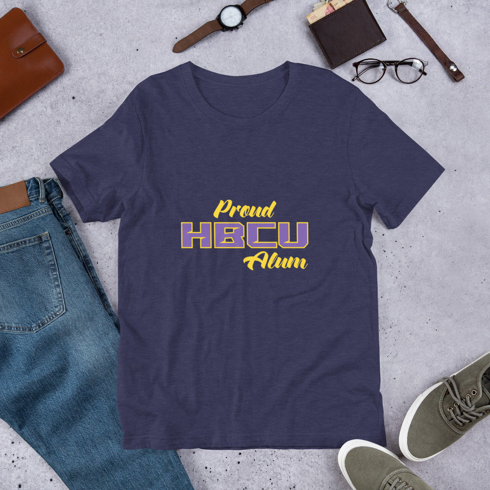 HBCU Purple and Gold Short Sleeve Unisex T-Shirt