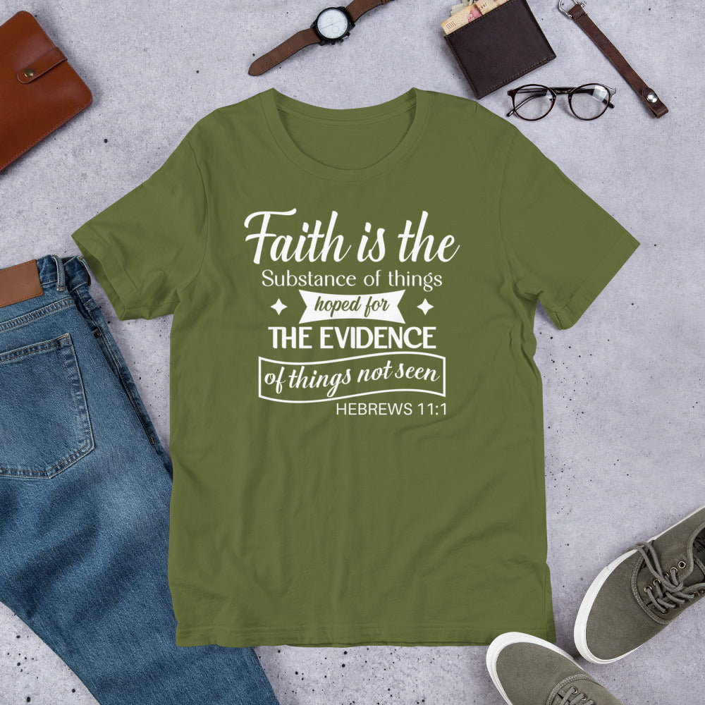 Inspirational Hebrews 11:1 Unisex Short Sleeve T-Shirt