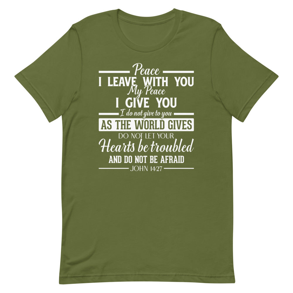 Inspirational John 14:27 Unisex Short Sleeve T-Shirt