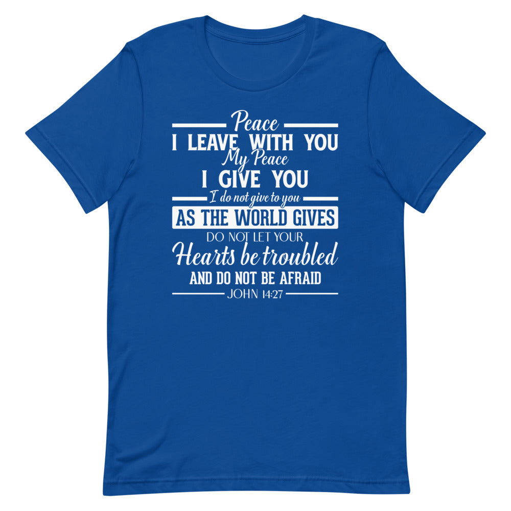 Inspirational John 14:27 Unisex Short Sleeve T-Shirt