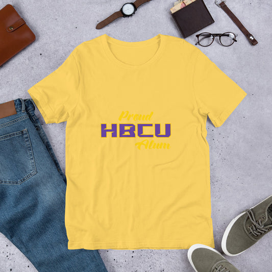 HBCU Purple and Gold Short Sleeve Unisex T-Shirt