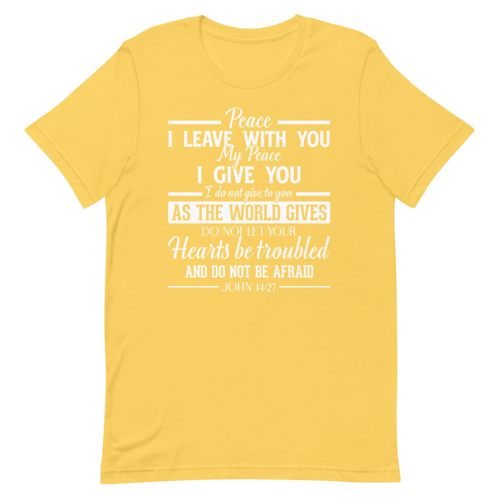 Inspirational John 14:27 Unisex Short Sleeve T-Shirt