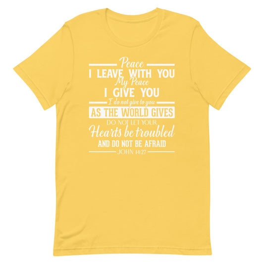 Inspirational John 14:27 Unisex Short Sleeve T-Shirt