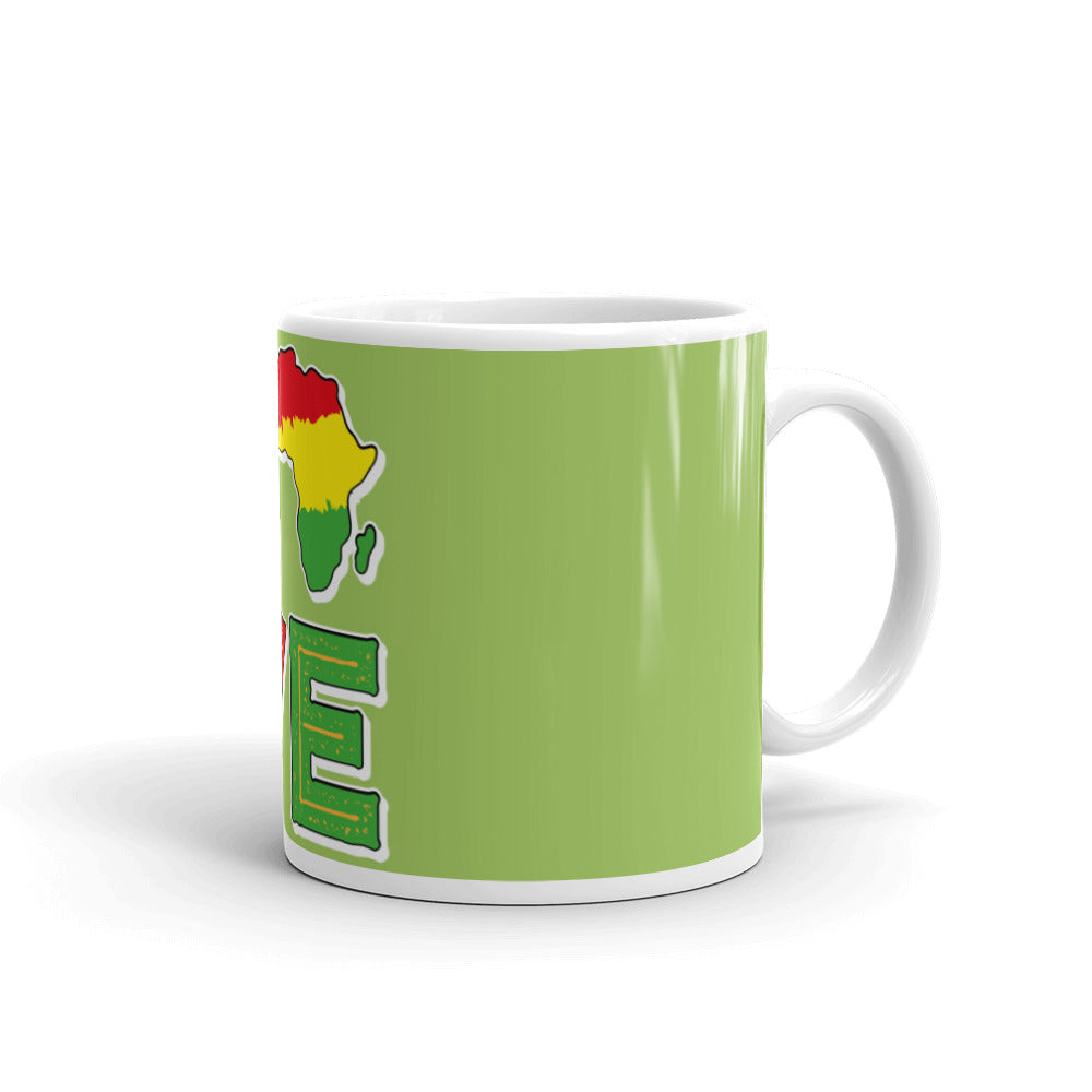 Black History White glossy mug