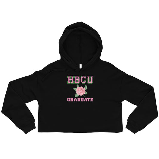 HBCU Graduate Pink and Green Crop Hoodie