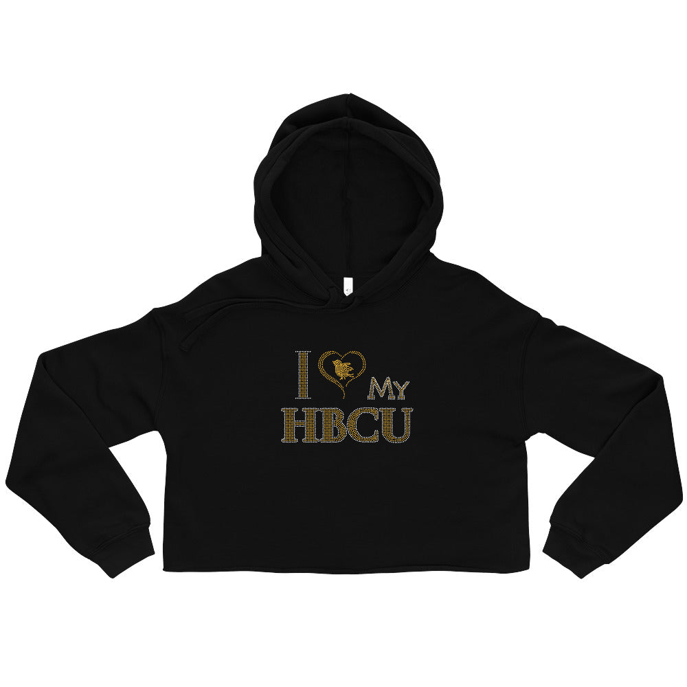 HBCU LOVE Blue and Gold Crop Hoodie