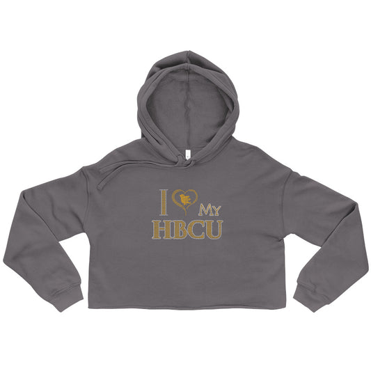 HBCU LOVE Blue and Gold Crop Hoodie