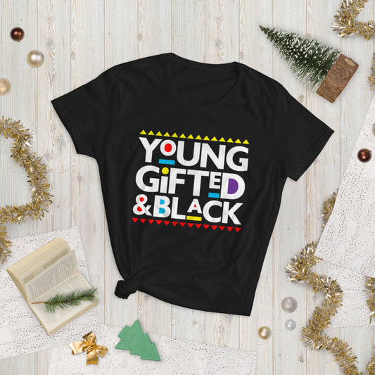 Womens Young Gifted and Black Fashion Fit T-Shirt