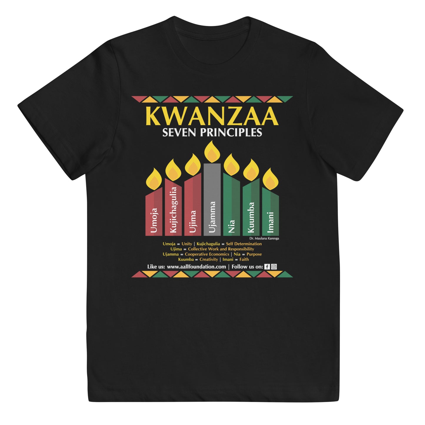 Youth Kwanzaa Seven Principles Jersey T-Shirt