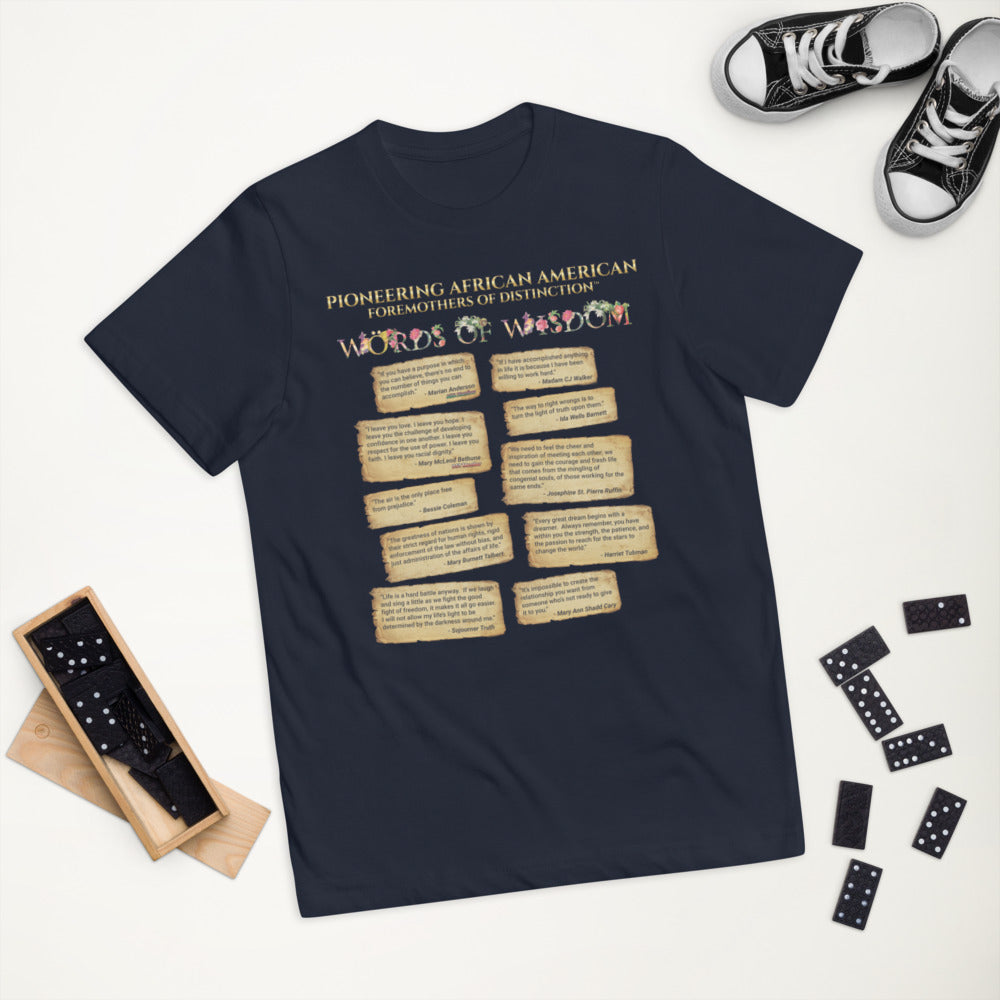 Youth Foremother's Words of Wisdom Jersey T-Shirt