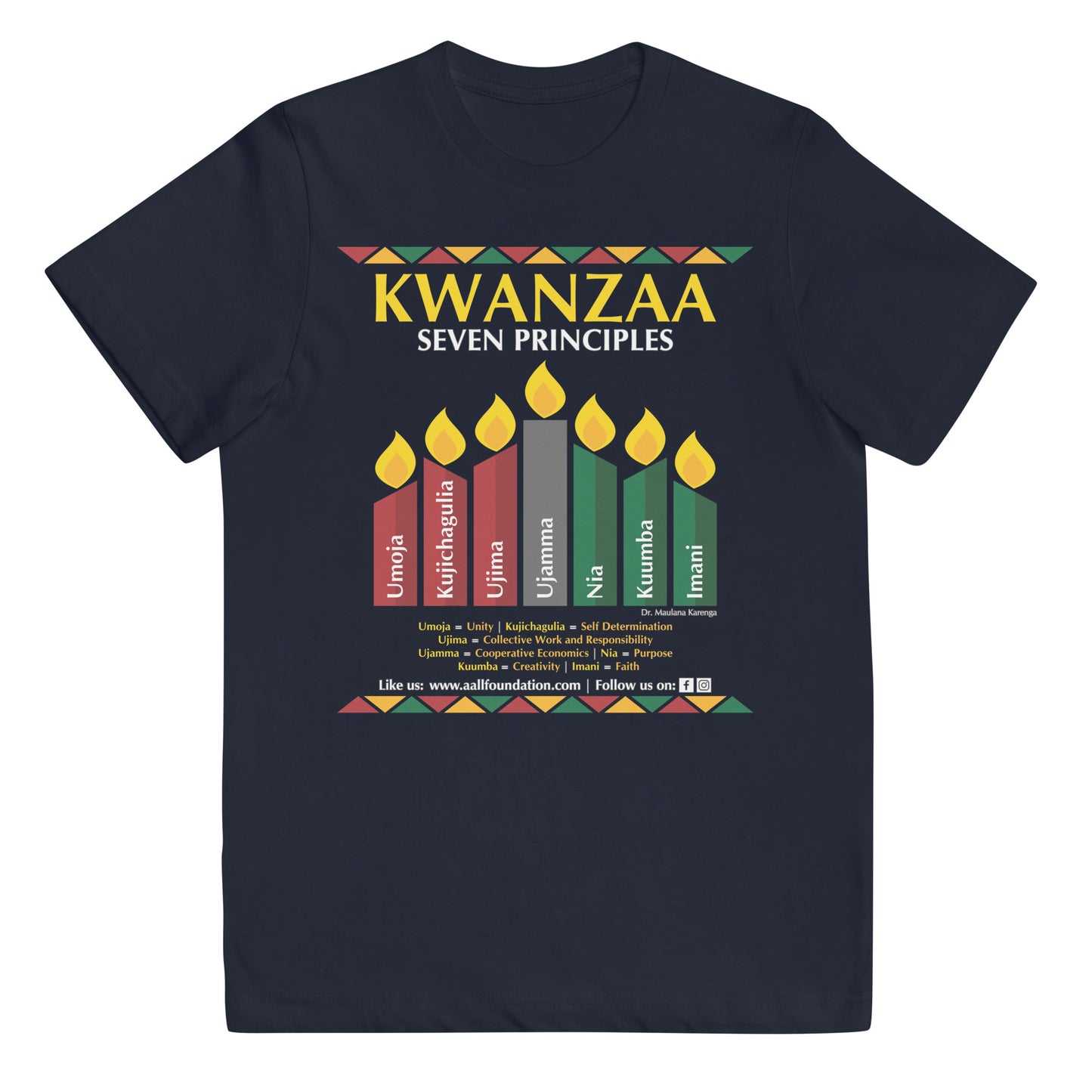 Youth Kwanzaa Seven Principles Jersey T-Shirt