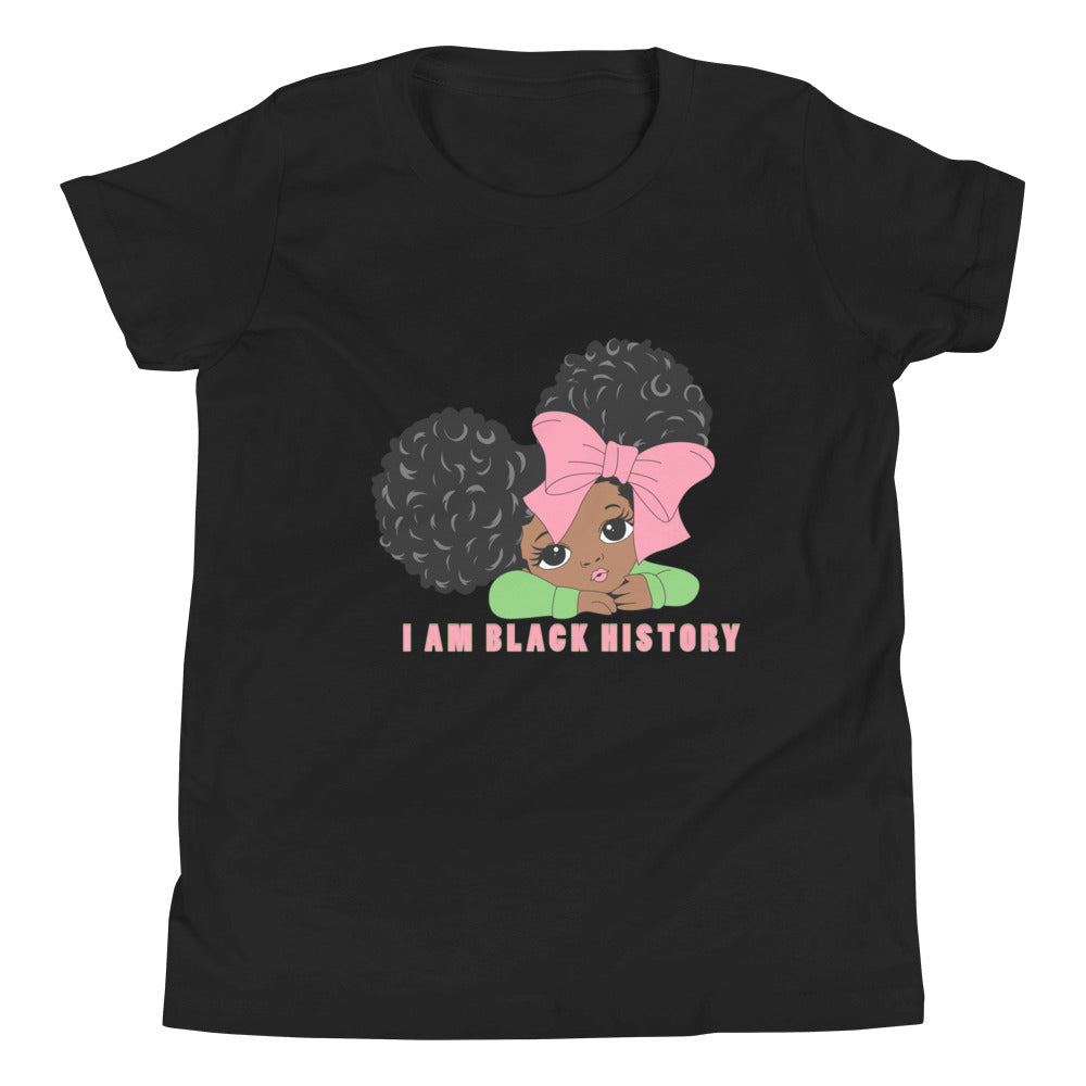 Youth Afro Puff Girls Short Sleeve T-Shirt