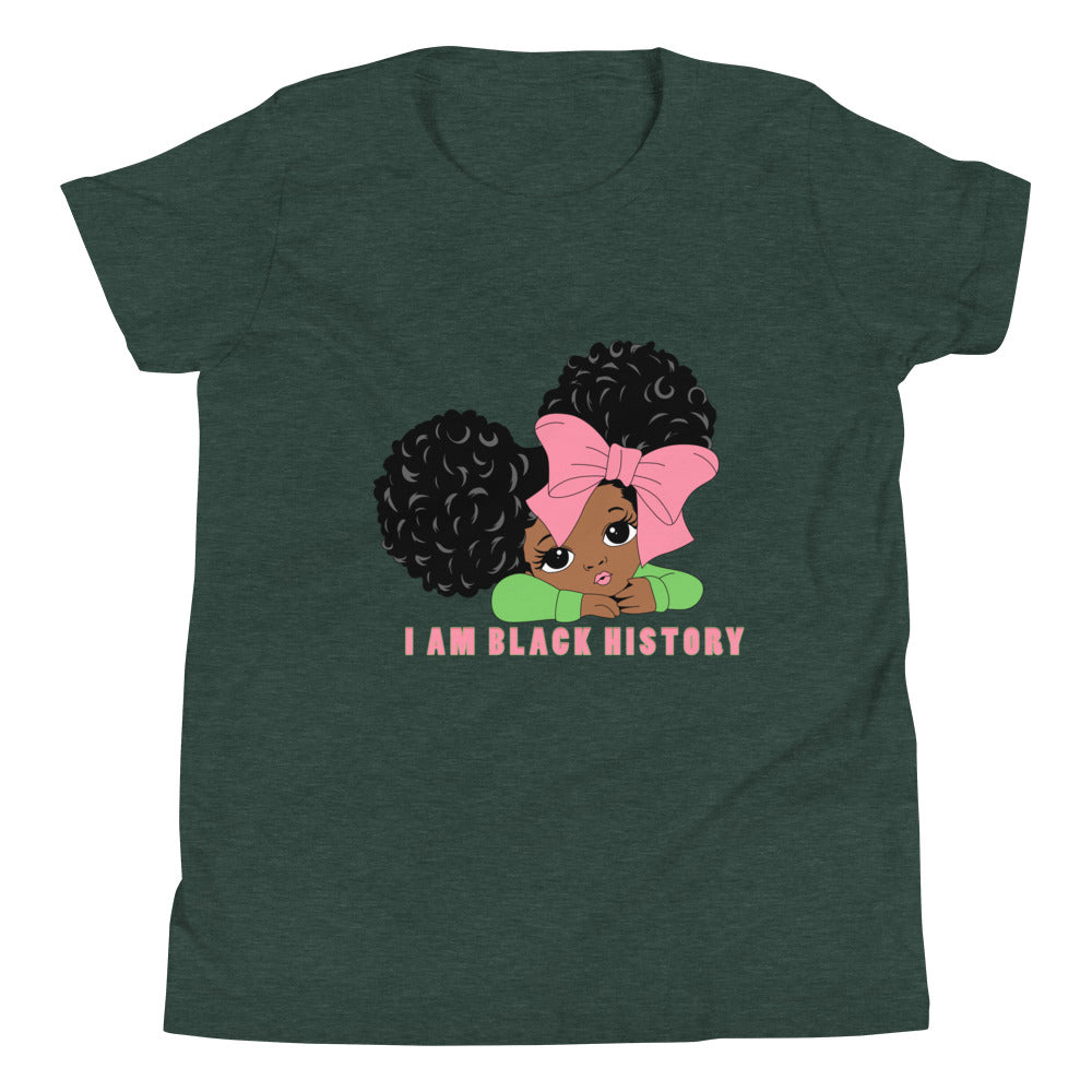 Youth Afro Puff Girls Short Sleeve T-Shirt