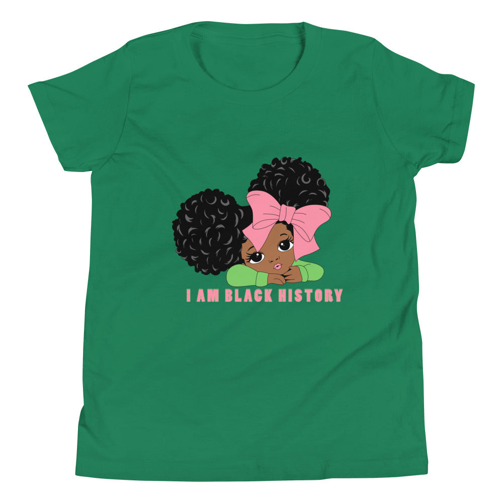 Youth Afro Puff Girls Short Sleeve T-Shirt